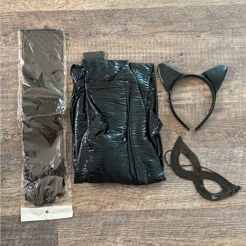 Black Cat Halloween Costume Set- Size S